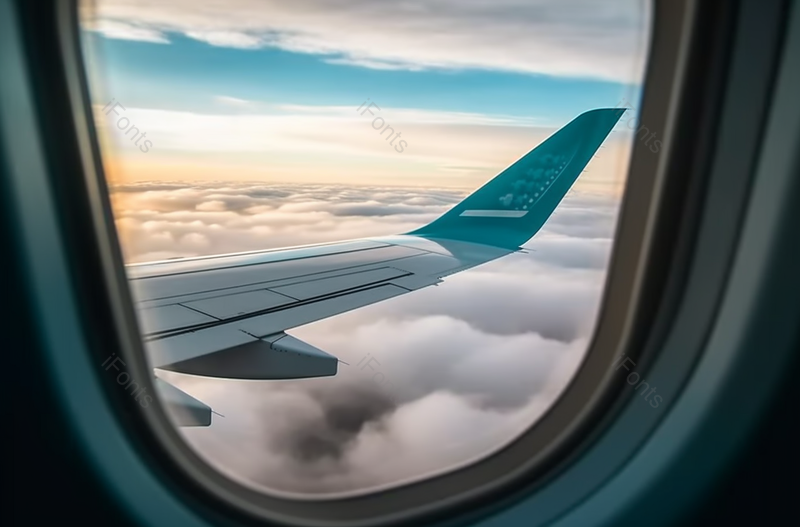 飞行中的飞机机翼窗外天空云层景观实拍摄影图,高清,摄影图,摄影图片,图片大全,摄影图免费下载